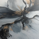 Floral 1308 Canvas Art 16" x 16" / 40 x 40 cm / Black