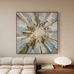 Abstract 1309 Canvas Art 16" x 16" / 40 x 40 cm / Black
