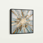 Abstract 1309 Canvas Art 16" x 16" / 40 x 40 cm / Black