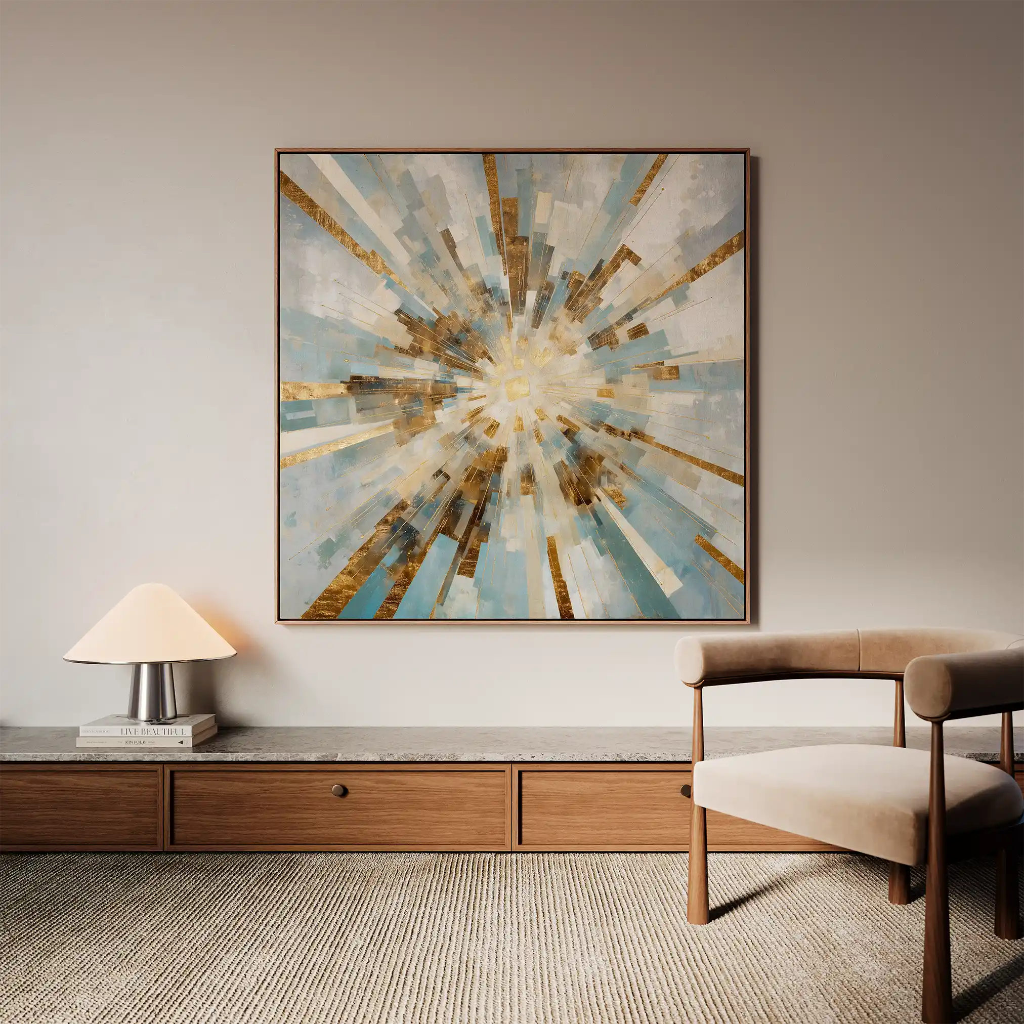 Abstract 1309 Canvas Art 60 x 60 cm / Black