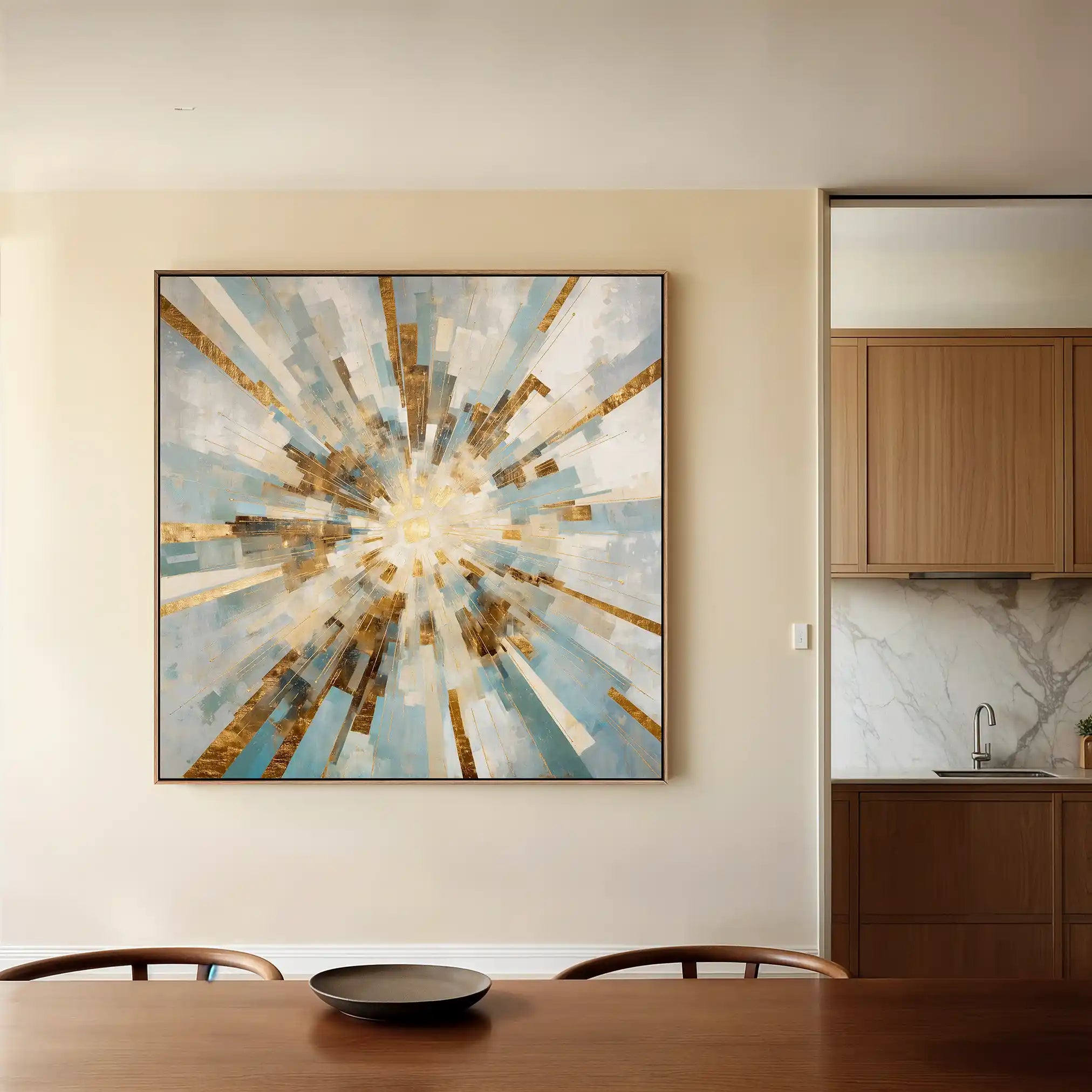 Abstract 1309 Canvas Art 60 x 60 cm / Black