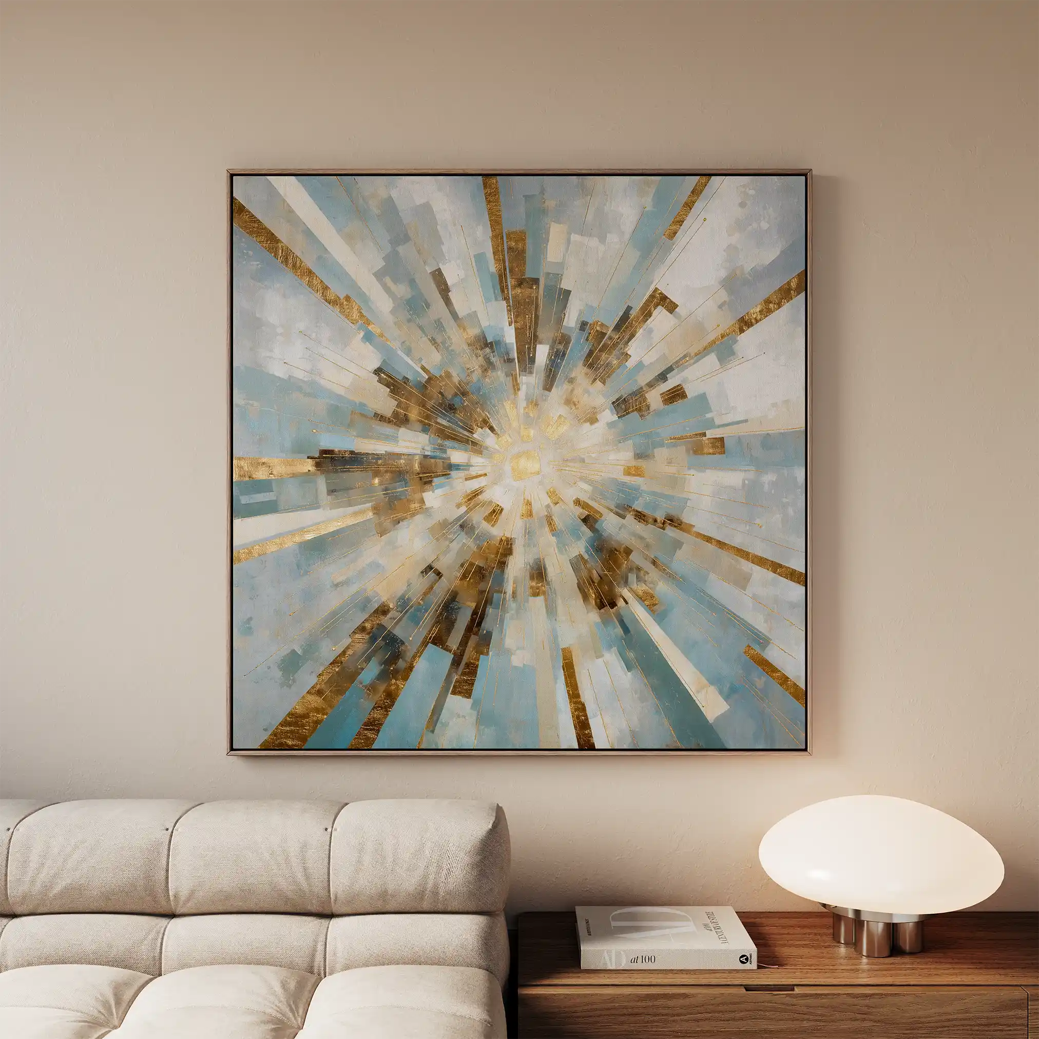 Abstract 1309 Canvas Art 60 x 60 cm / Black