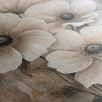 Floral 1309 Canvas Art 16" x 16" / 40 x 40 cm / Black