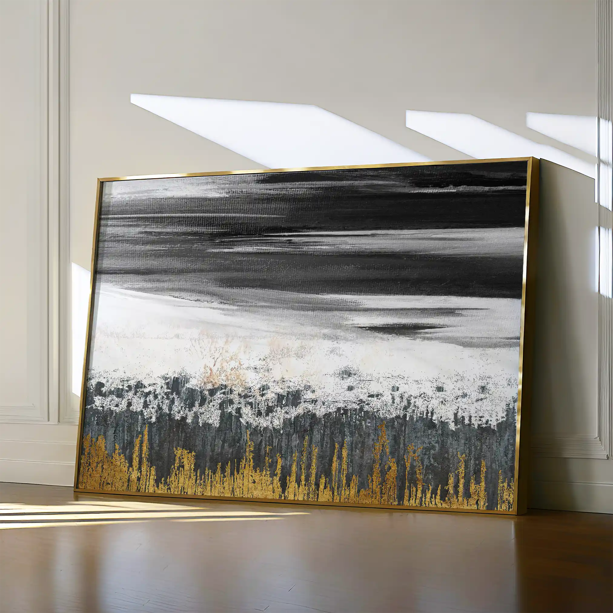 Abstract 131 Canvas Art 60 x 40 cm / Black