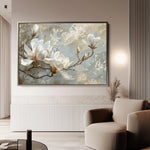 Floral 131 Canvas Art 18" x 24" / 45 x 60 cm / Black