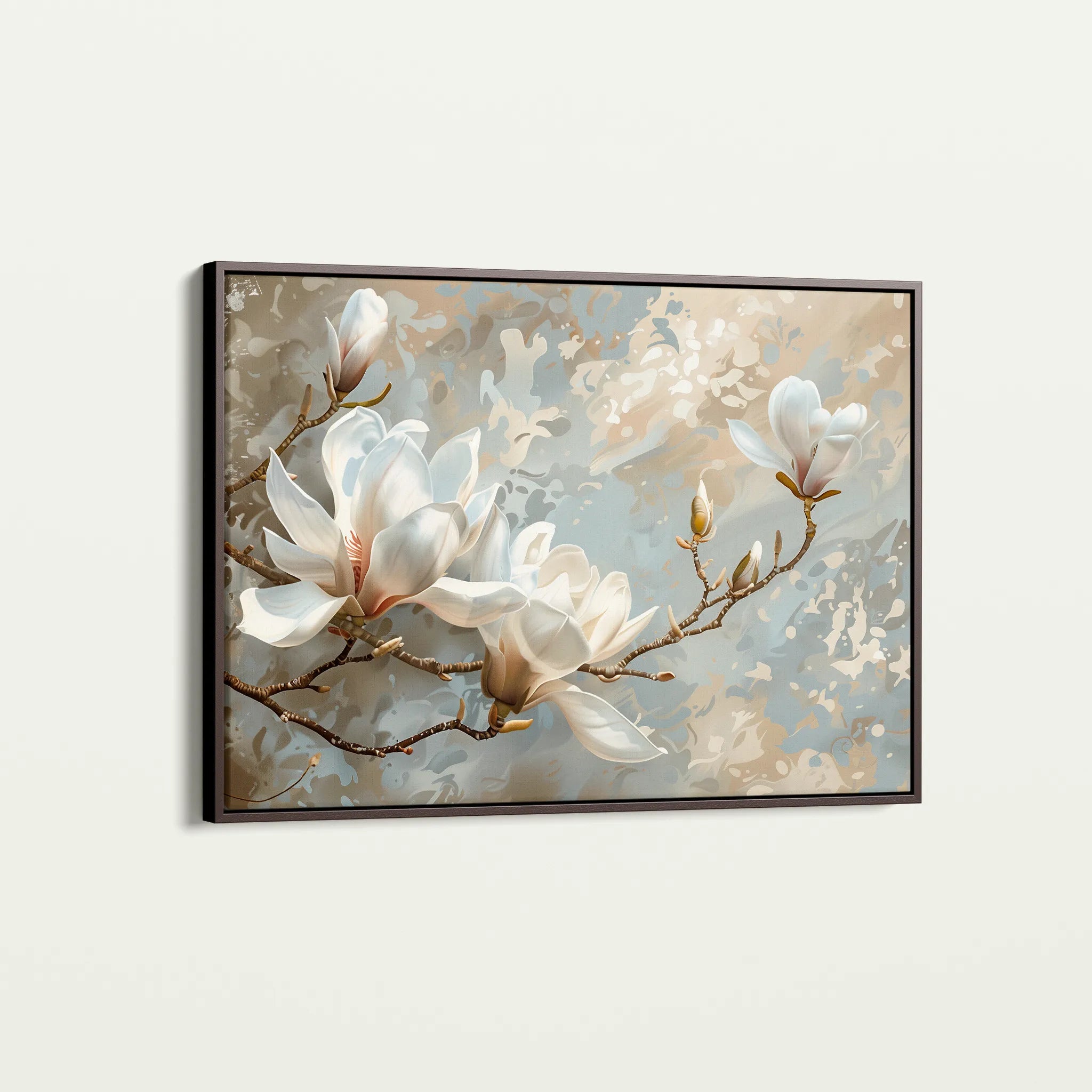 Floral 131 Canvas Art 18" x 24" / 45 x 60 cm / Black