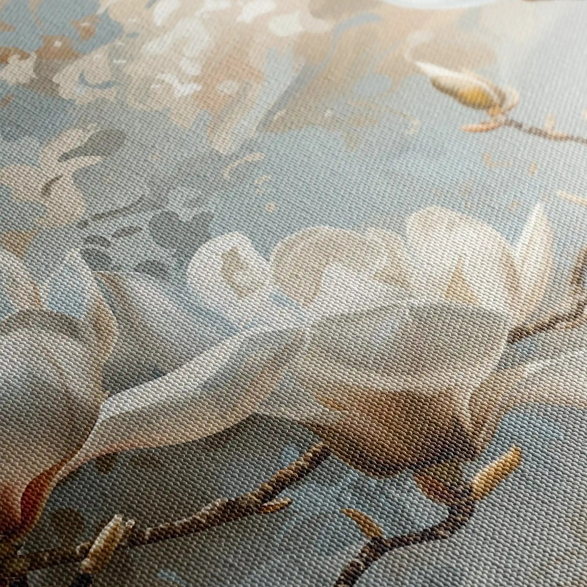 Floral 131 Canvas Art 18" x 24" / 45 x 60 cm / Black