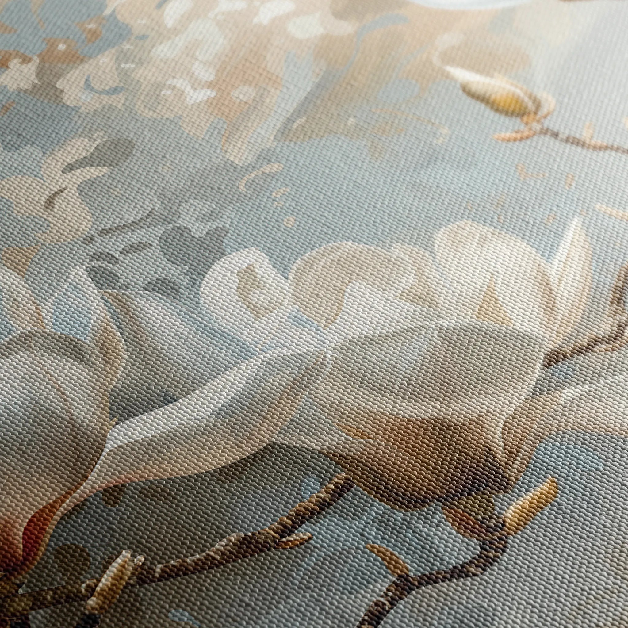 Floral 131 Canvas Art 18" x 24" / 45 x 60 cm / Black