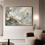 Floral 131 Canvas Art 60 x 40 cm / Black
