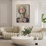 Portrait 131 Canvas Art 18" x 24" / 45 x 60 cm / Black