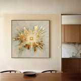 Abstract 1310 Canvas Art 16" x 16" / 40 x 40 cm / Black