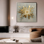 Abstract 1310 Canvas Art 16" x 16" / 40 x 40 cm / Black