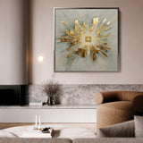 Abstract 1310 Canvas Art 16" x 16" / 40 x 40 cm / Black