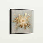 Abstract 1310 Canvas Art 16" x 16" / 40 x 40 cm / Black