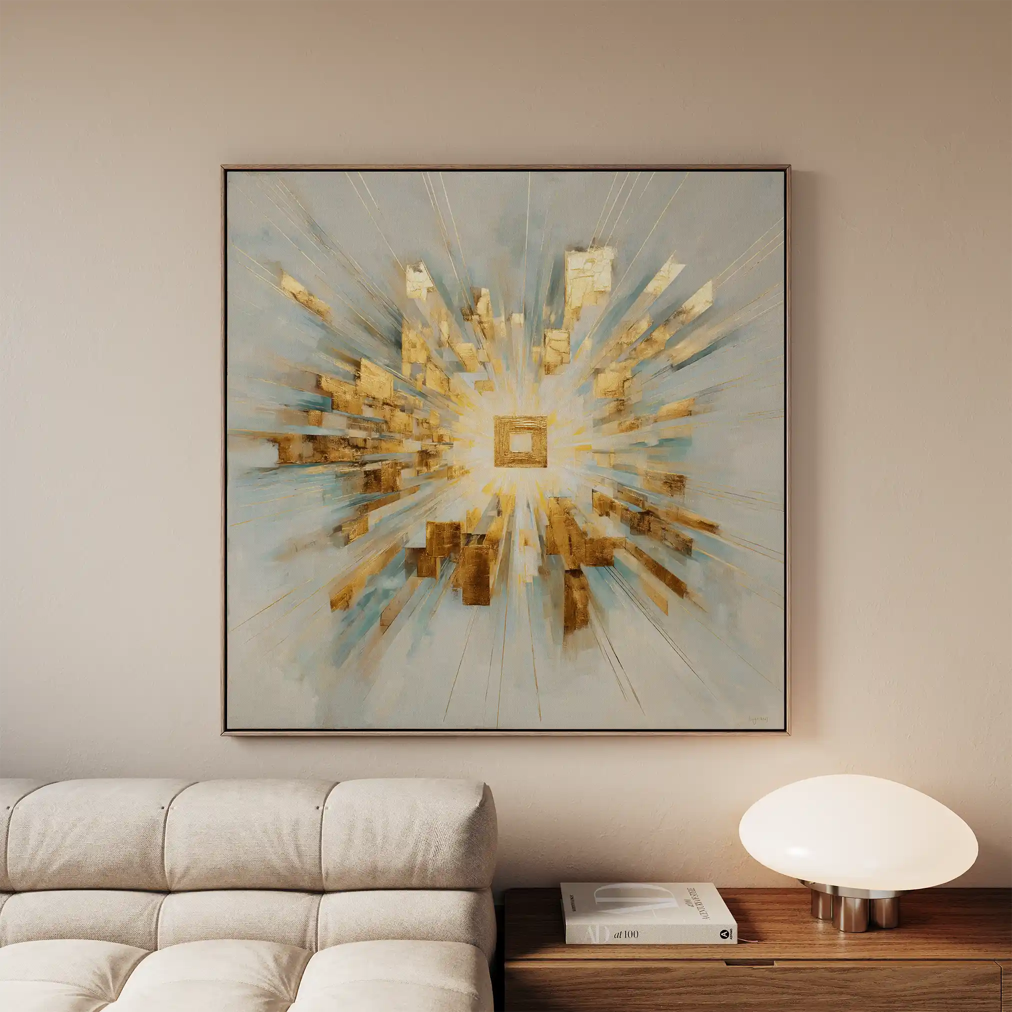 Abstract 1310 Canvas Art 60 x 60 cm / Black