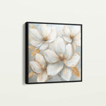 Floral 1310 Canvas Art 16" x 16" / 40 x 40 cm / Black