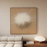 Abstract 1311 Canvas Art 16" x 16" / 40 x 40 cm / Black