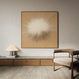 Abstract 1311 Canvas Art 16" x 16" / 40 x 40 cm / Black
