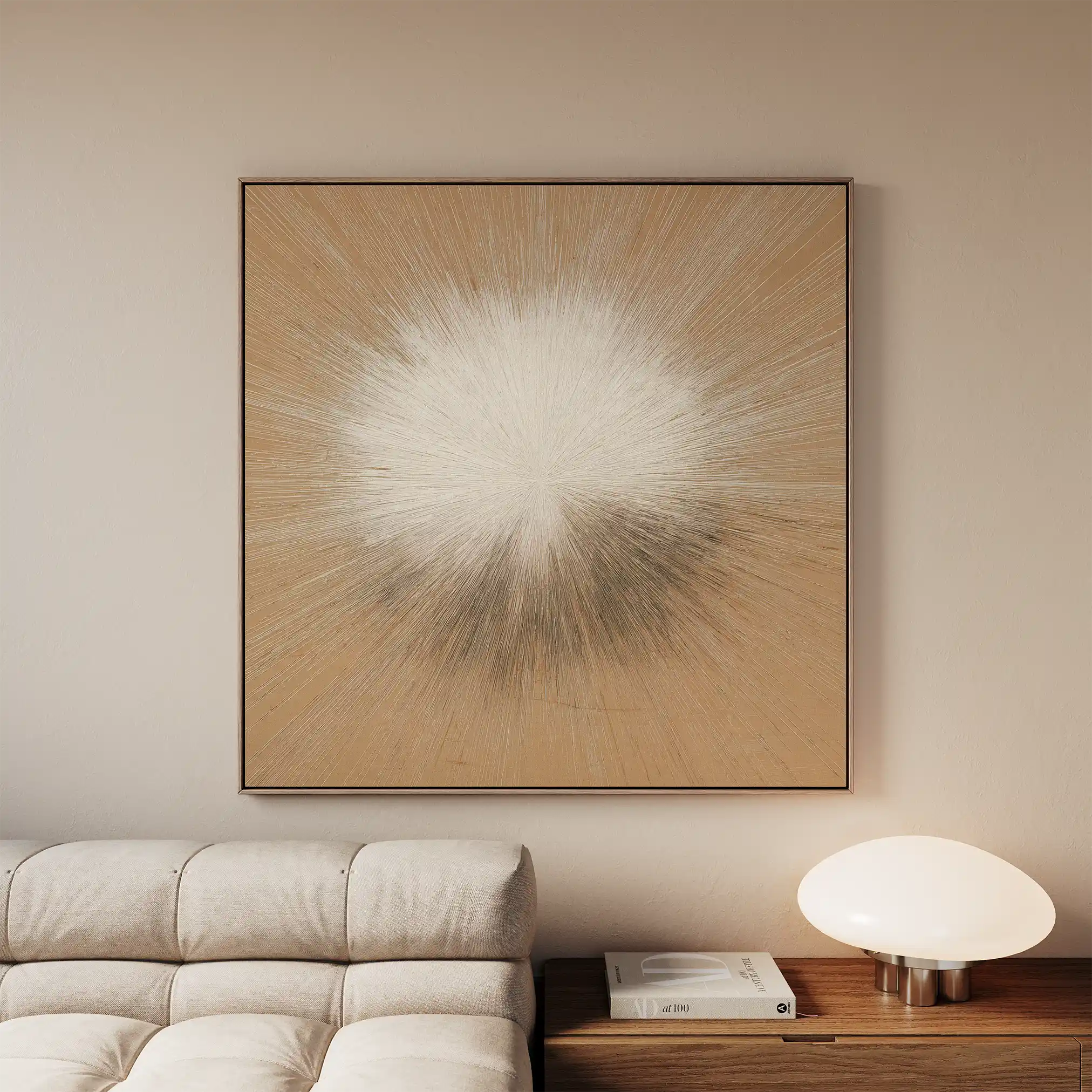 Abstract 1311 Canvas Art 60 x 60 cm / Black