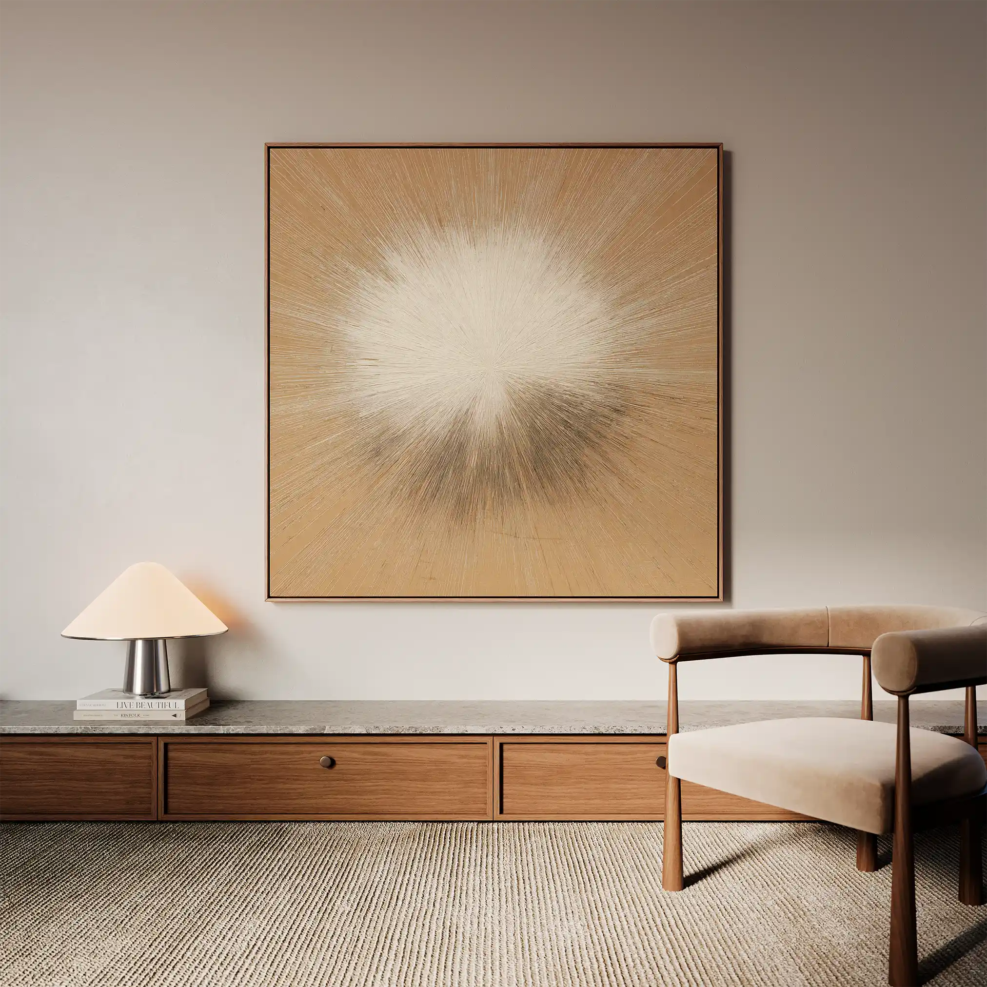 Abstract 1311 Canvas Art 60 x 60 cm / Black