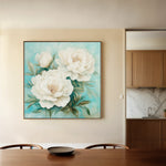 Floral 1311 Canvas Art 16" x 16" / 40 x 40 cm / Black
