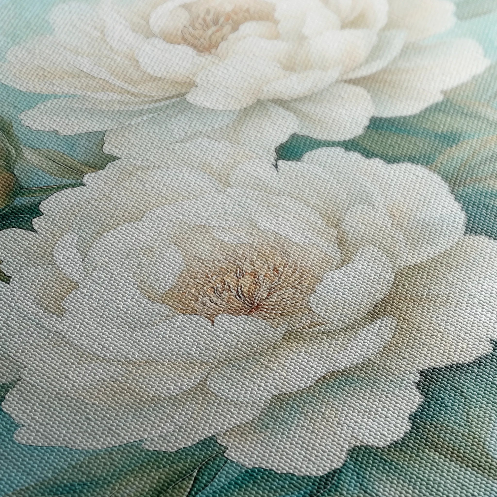 Floral 1311 Canvas Art 16" x 16" / 40 x 40 cm / Black