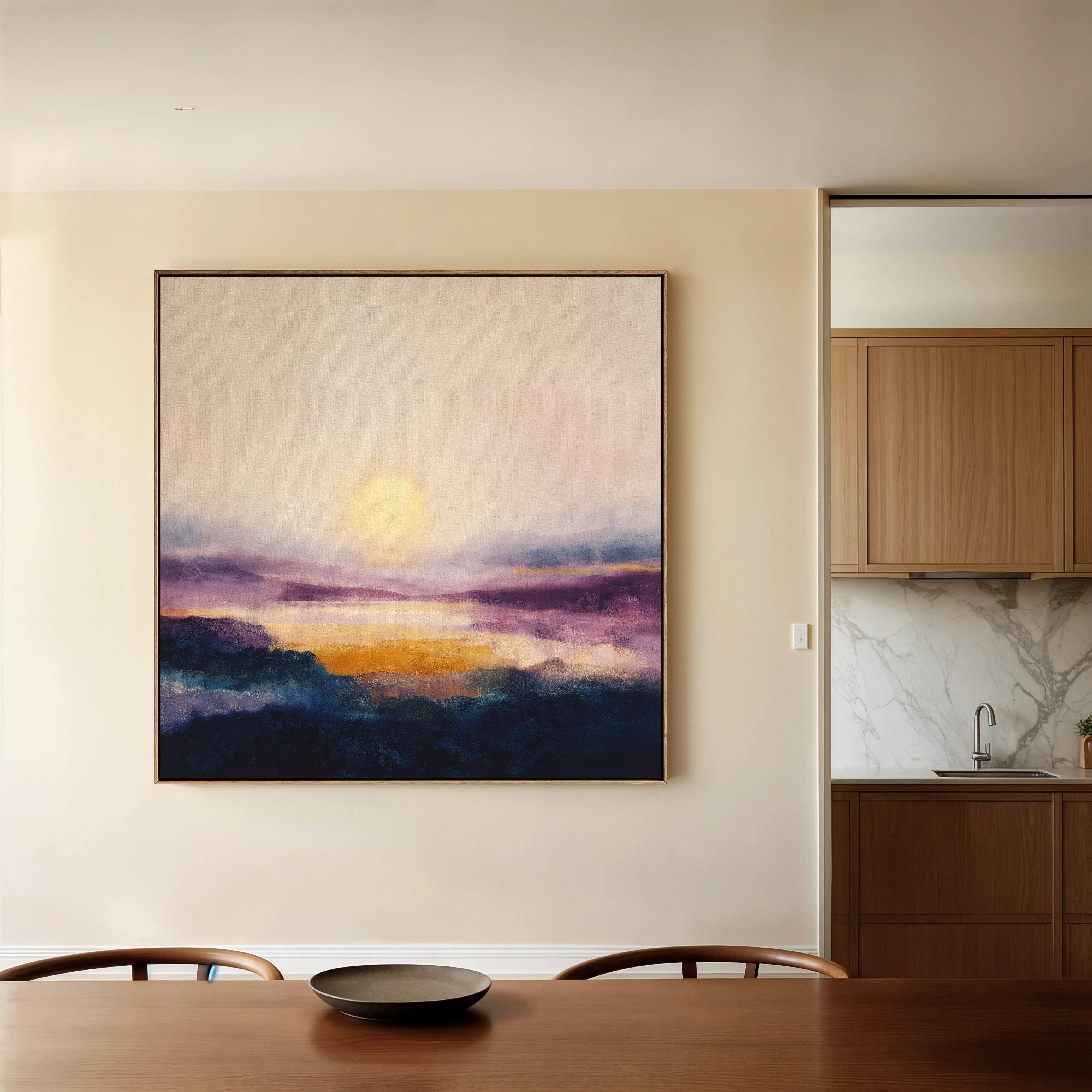 Abstract 1312 Canvas Art 16" x 16" / 40 x 40 cm / Black