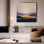 Abstract 1312 Canvas Art 16" x 16" / 40 x 40 cm / Black