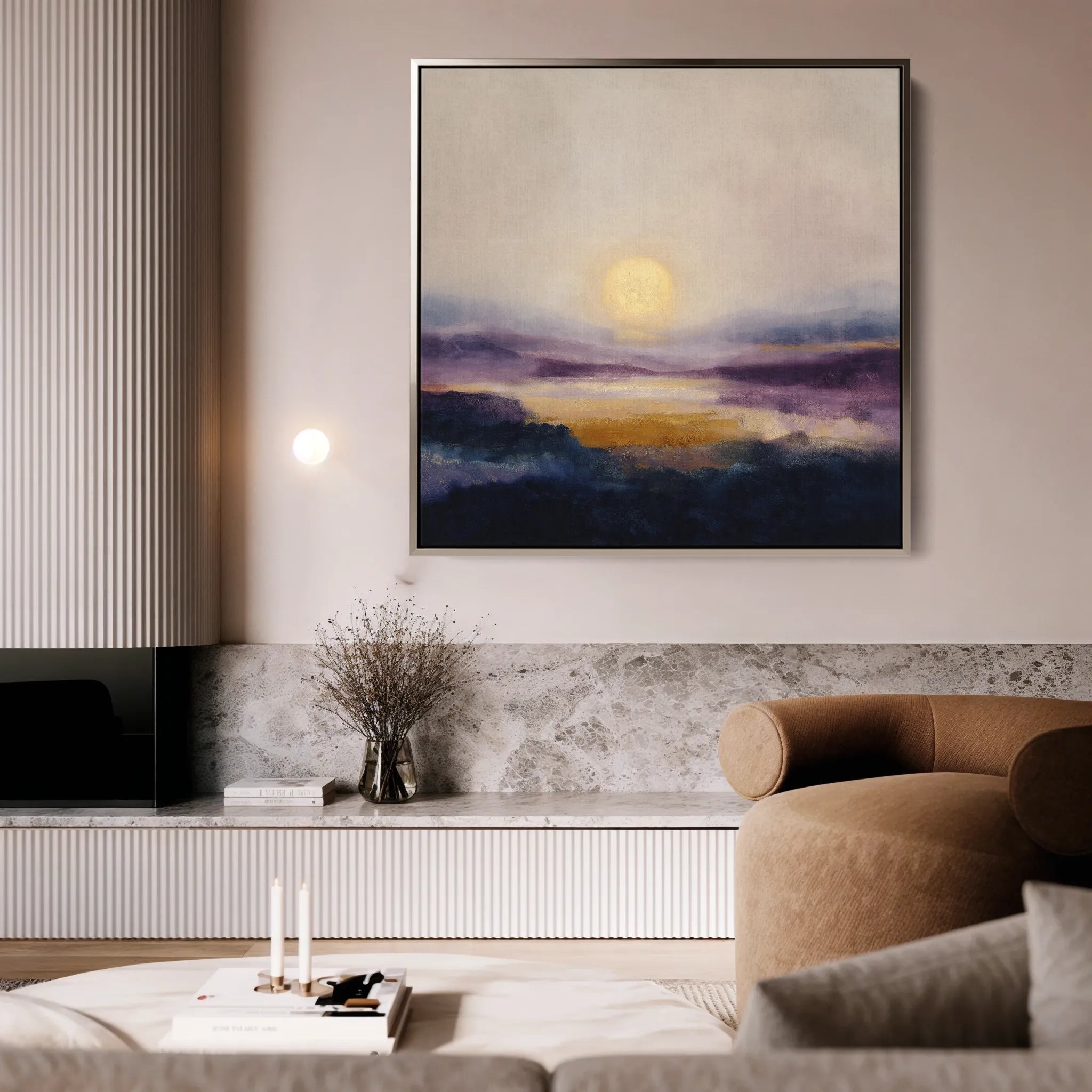 Abstract 1312 Canvas Art 16" x 16" / 40 x 40 cm / Black
