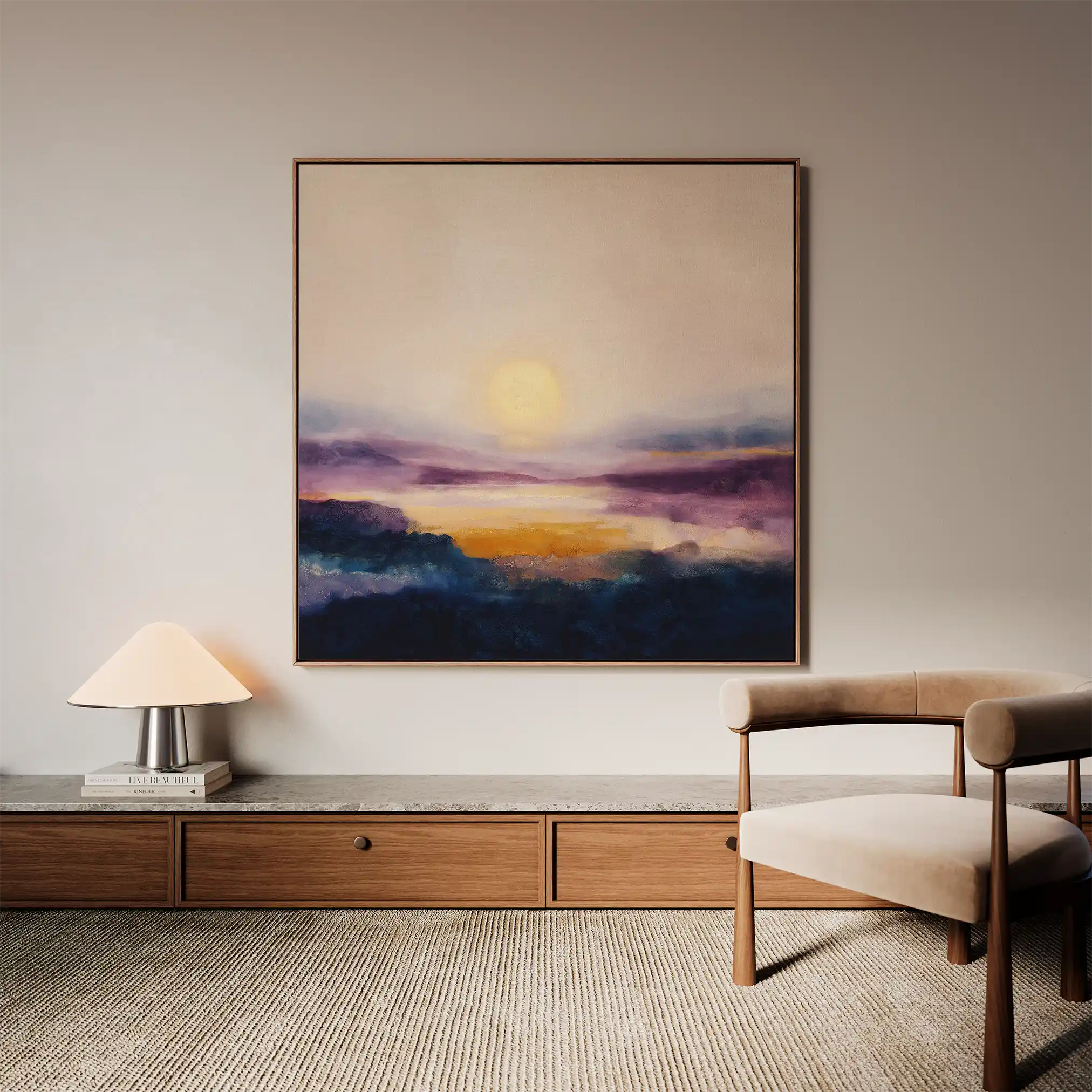 Abstract 1312 Canvas Art 60 x 60 cm / Black