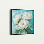 Floral 1312 Canvas Art 16" x 16" / 40 x 40 cm / Black