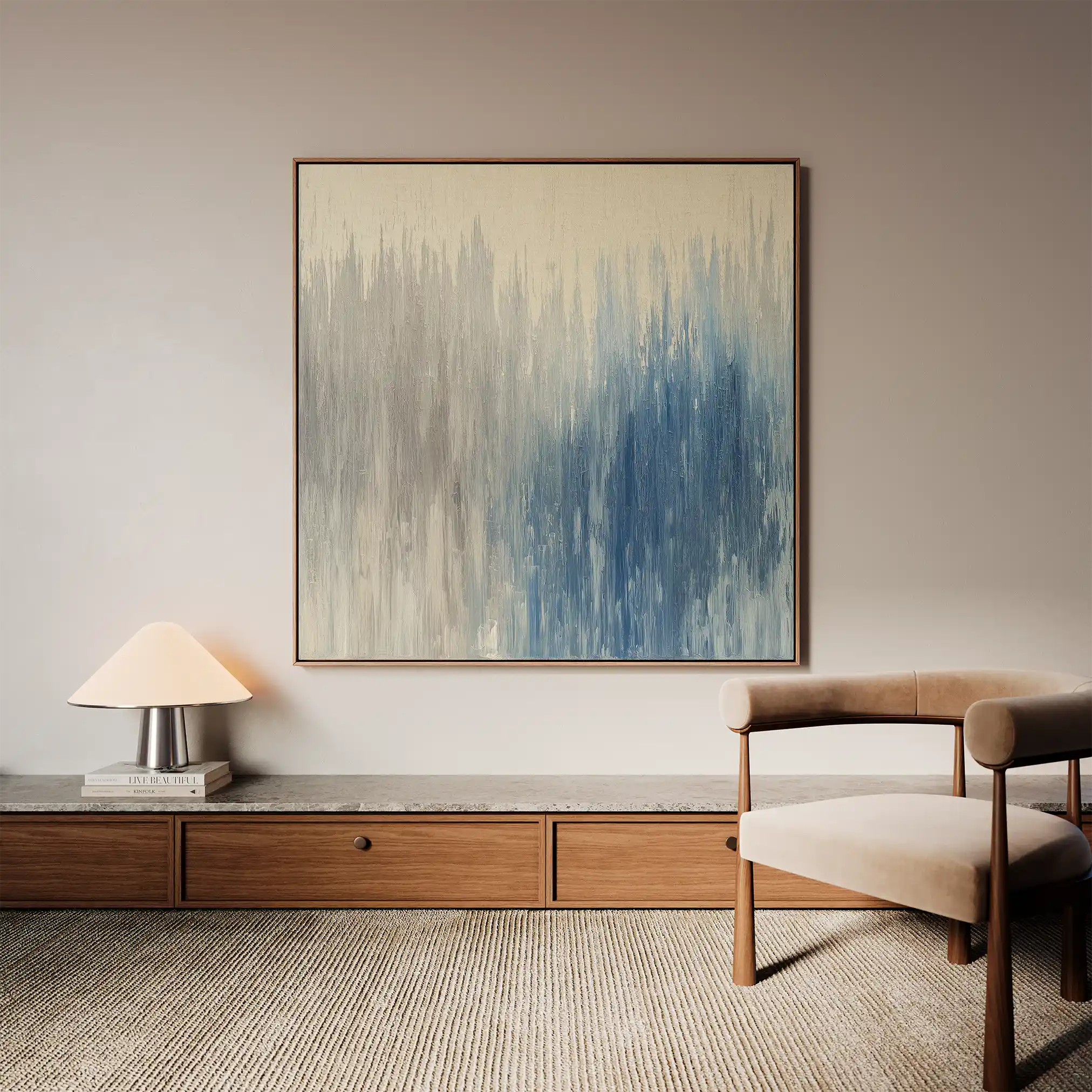 Abstract 1313 Canvas Art 60 x 60 cm / Black