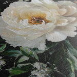 Floral 1313 Canvas Art 16" x 16" / 40 x 40 cm / Black