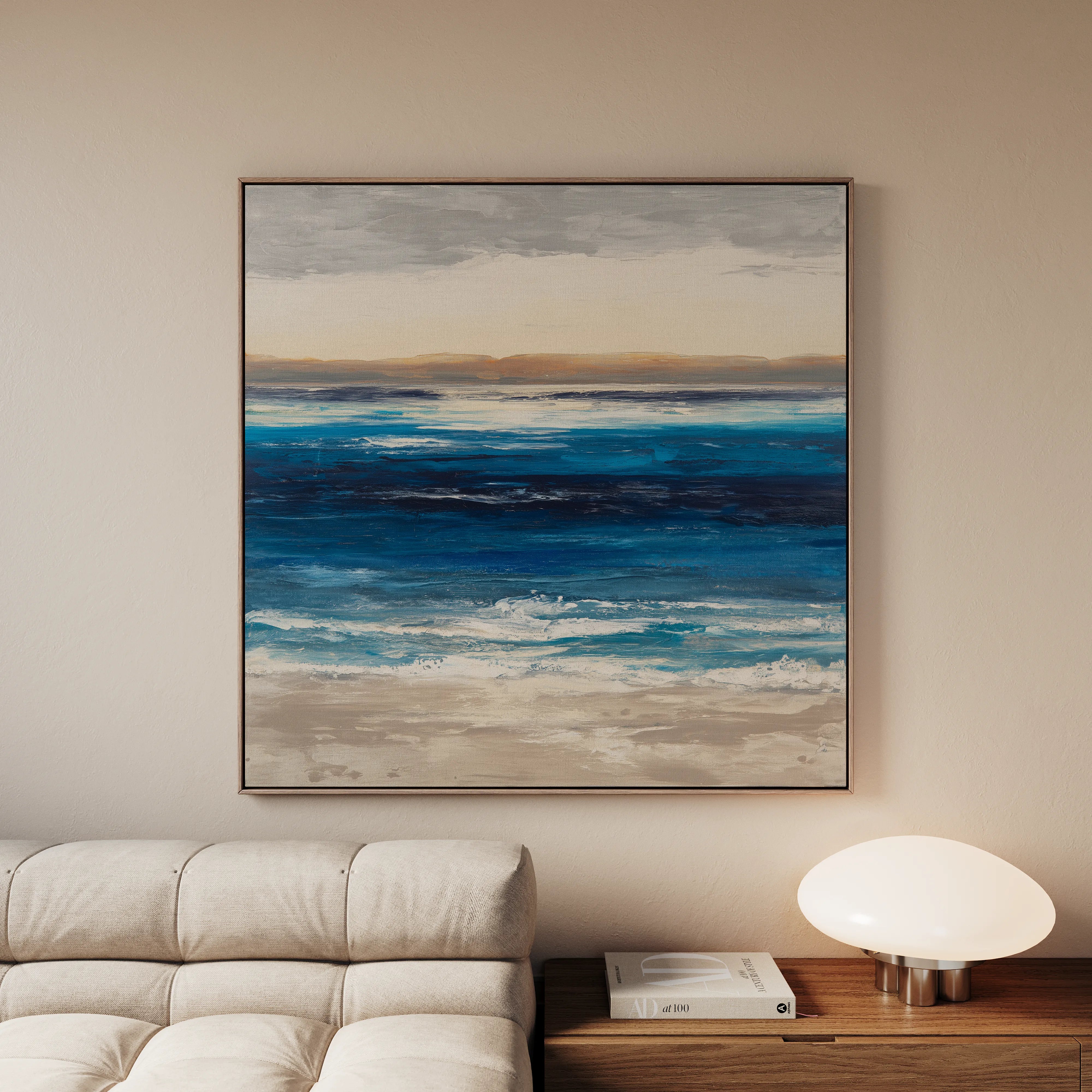 Abstract 1314 Canvas Art 16" x 16" / 40 x 40 cm / Black