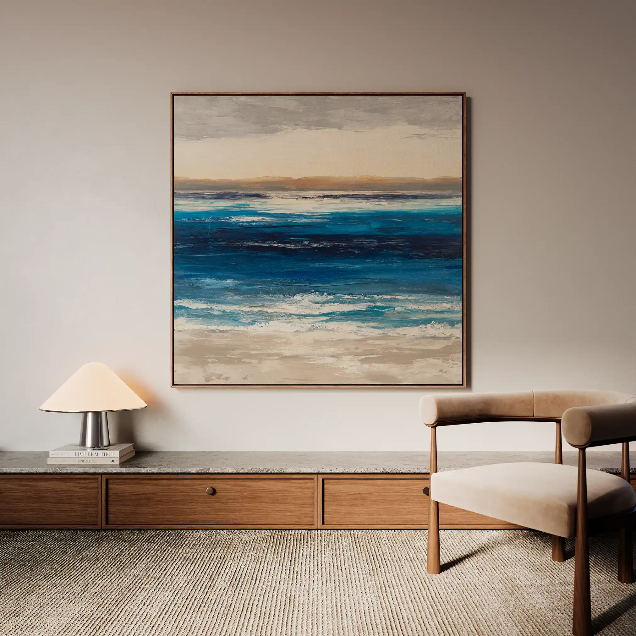 Abstract 1314 Canvas Art 60 x 60 cm / Black