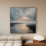 Abstract 1315 Canvas Art 16" x 16" / 40 x 40 cm / Black