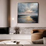 Abstract 1315 Canvas Art 16" x 16" / 40 x 40 cm / Black