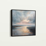 Abstract 1315 Canvas Art 16" x 16" / 40 x 40 cm / Black