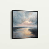 Abstract 1315 Canvas Art 16" x 16" / 40 x 40 cm / Black