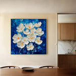 Floral 1315 Canvas Art 16" x 16" / 40 x 40 cm / Black