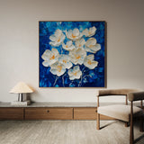 Floral 1315 Canvas Art 16" x 16" / 40 x 40 cm / Black