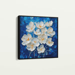 Floral 1315 Canvas Art 16" x 16" / 40 x 40 cm / Black