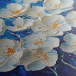 Floral 1315 Canvas Art 16" x 16" / 40 x 40 cm / Black