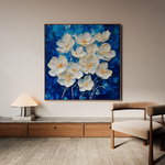 Floral 1315 Canvas Art 60 x 60 cm / Black