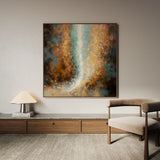 Abstract 1316 Canvas Art 16" x 16" / 40 x 40 cm / Black