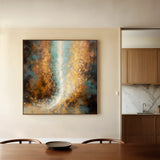 Abstract 1316 Canvas Art 16" x 16" / 40 x 40 cm / Black