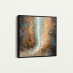 Abstract 1316 Canvas Art 16" x 16" / 40 x 40 cm / Black