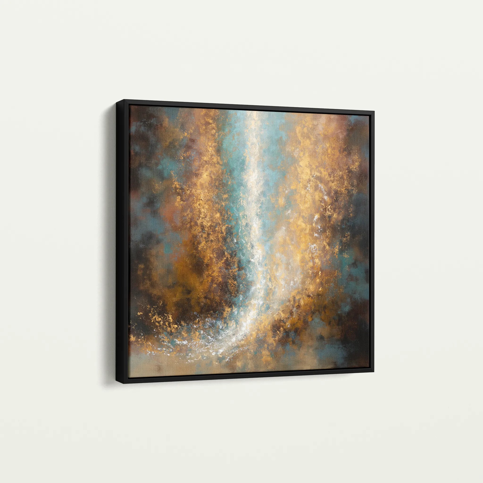Abstract 1316 Canvas Art 16" x 16" / 40 x 40 cm / Black