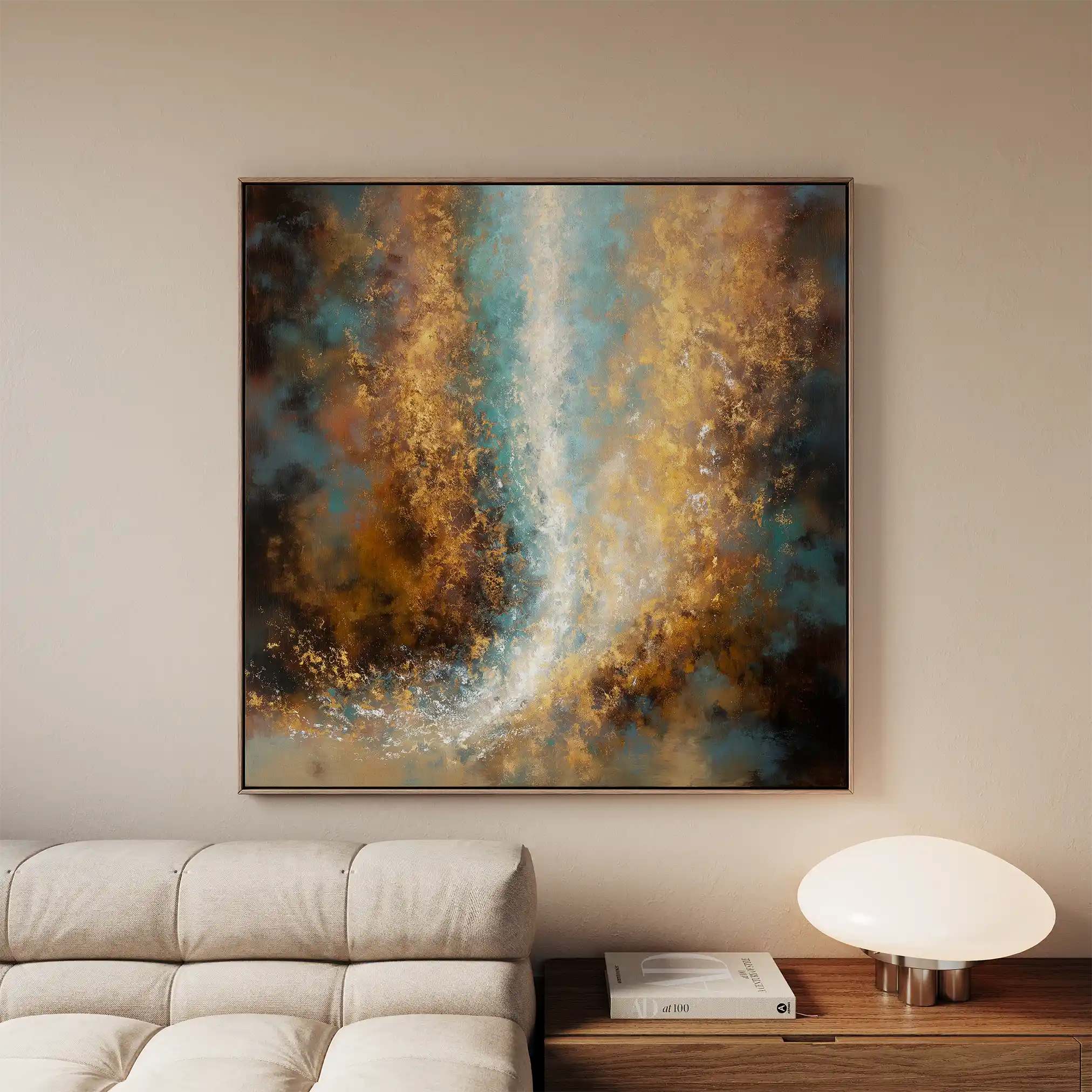 Abstract 1316 Canvas Art 60 x 60 cm / Black