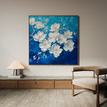 Floral 1316 Canvas Art 16" x 16" / 40 x 40 cm / Black